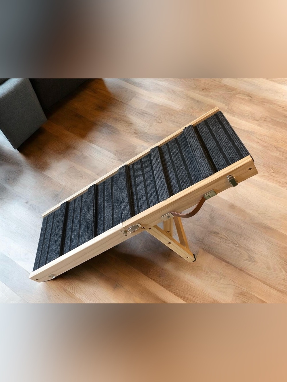 New Portable Wood Foldable Ramp pet stairs for elderly small dog or cat